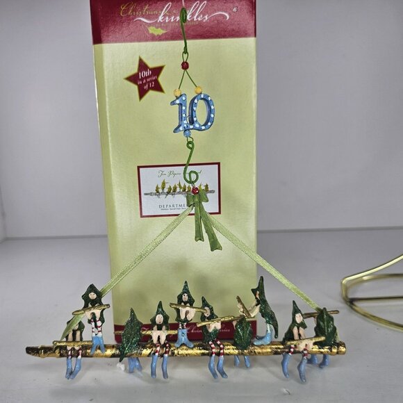Christmas Krinkles Dept 56 Patience Brewster Ten Pipers Ornament Twelve Days
